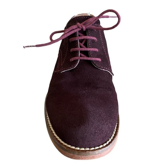 G.H. Bass & Co. "Emmie" Suede Leather Oxford Shoe in Burgundy Womens Sz 6.5M - Picture 4 of 9